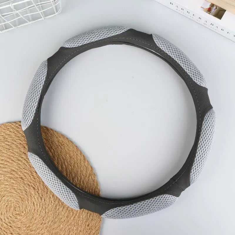 Steering Wheel Cover Suitable For 38cm Diameter Car Accessories Interior Steering Wheel Protective Decoration Universal Oasis Select Gray