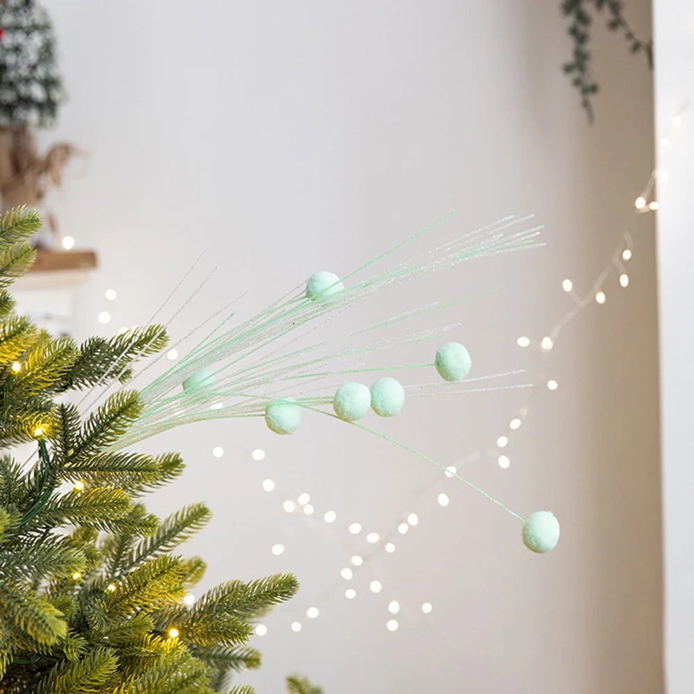 Pink Glitter Berry Stem Picks – Christmas Tree & DIY Craft Decor