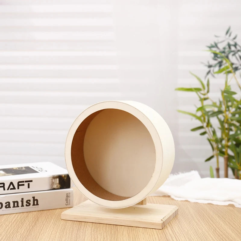 WISH Hamster Running Wheel Wooden Belt Support Roller Running Rack Pet Supplies Oasis Select