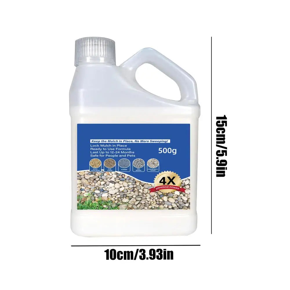 Rock Glue 500g Mulch Rock Adhesive Pea Gravel Sticky Rock Glue Fast Drying Glue Outdoor Yard Patio Stones Landscape Adhesive Oasis Select 500g