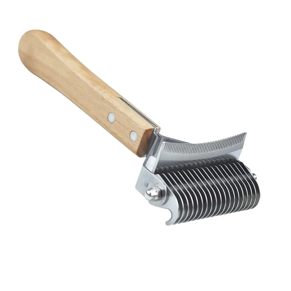 3-in-1 Deshedding Dog Rake BrushComfortable Handle Dematting Comb Removes Hair Tangle Rounded-end Blade Oasis Select 3-in-1