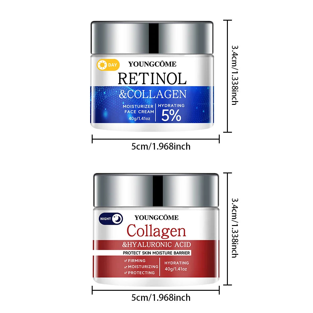 YOUNGCOME Collagen Retinol & Hyaluronic Acid Face Cream Set of 2