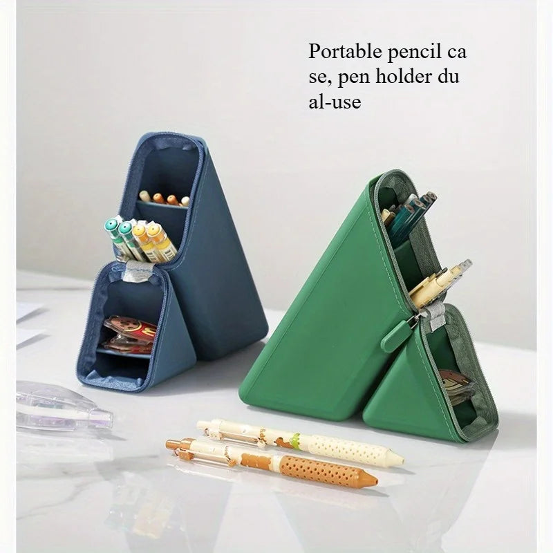 Perfect Gift for Students or Office Use 1 Stylish Silicone Pen Holder, Desktop Office and Study Pen Cup Foldable Pen Organizer Oasis Select