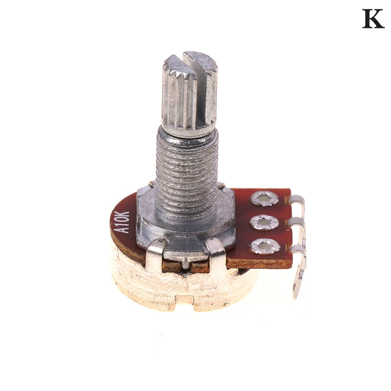 A500K B500K A250K B250K A50K B50K A25K B25K Potentiometer Splined Small Pot Electric Guitar Bass Effect Amp Tone Volume18mm Oasis Select A10K