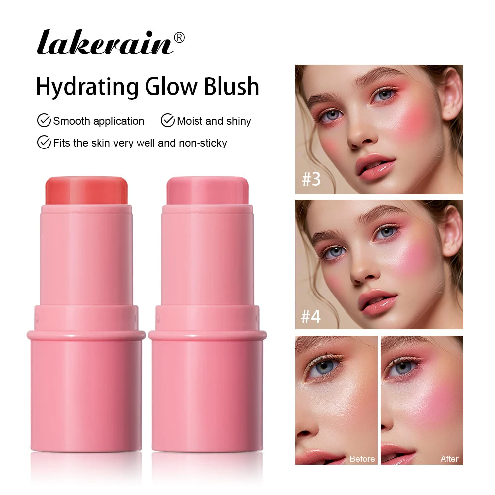 Cooling Water Jelly Blush Face Aqua Glow Pink Vital Girl Moisturizing Blush Natural Long Lasting Blush Stick Makeup For Women Oasis Select