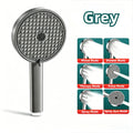 6 Modes Adjustable Pressure Boost Shower Head 12.5CM Big Panel High Pressure Large Flow Handheld Showerhead Bathroom Accessories Oasis Select Grey