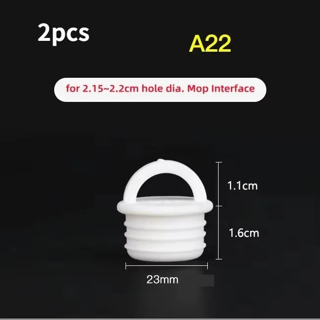 2pc White Mop Bucket Drain Stopper Round Bucket Scupper Drain Holes Plugs with handle Outfall Cover For Bathroom Kitchen Tools Oasis Select A22