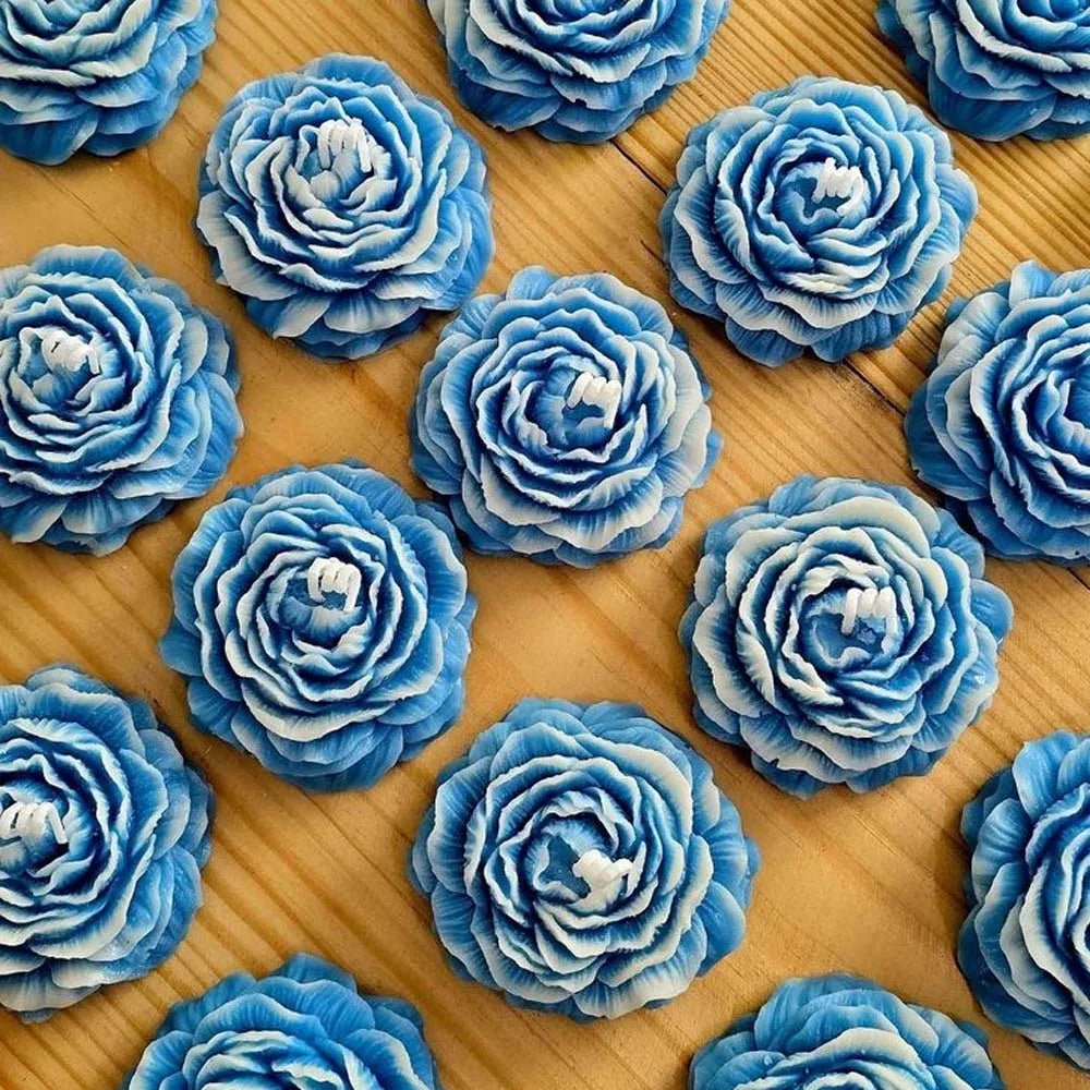 3D Daisy Peony Flower Silicone Mold – Candle Soap Resin