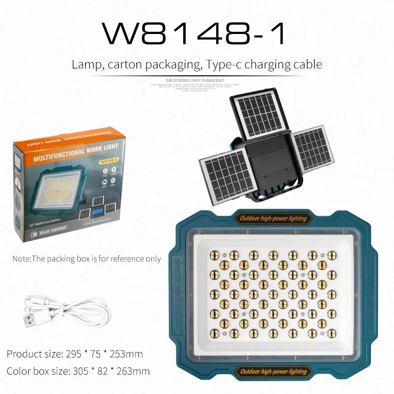 Powerful Solar Outdoor Lights High Brightness Led Floodlights Waterproof Courtyard Lights Courtyard Floodlights Oasis Select W8148-1 3solar panel