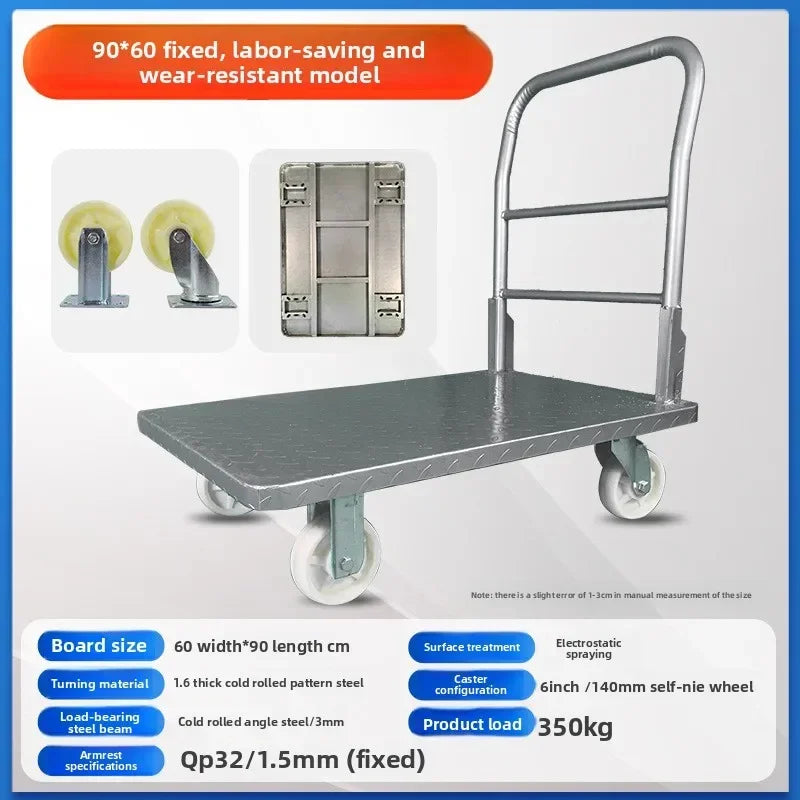 Multi-functional trolley flatbed trailer moving flatbed trailer trolley pulling load bearing folding trailer Oasis Select 90-60-6C