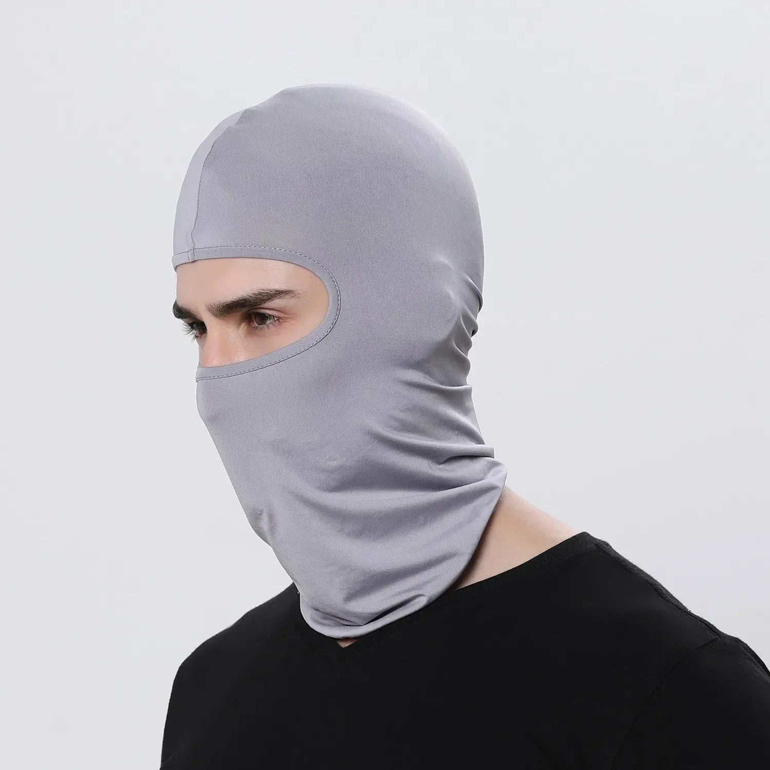 Balaclava Motorcycle Face Mask Moto Helmet Bandana Hood Ski Neck Full Face Mask Windproof Dustproof Face Shield Men's Biker Mask Oasis Select 1PCS Gray