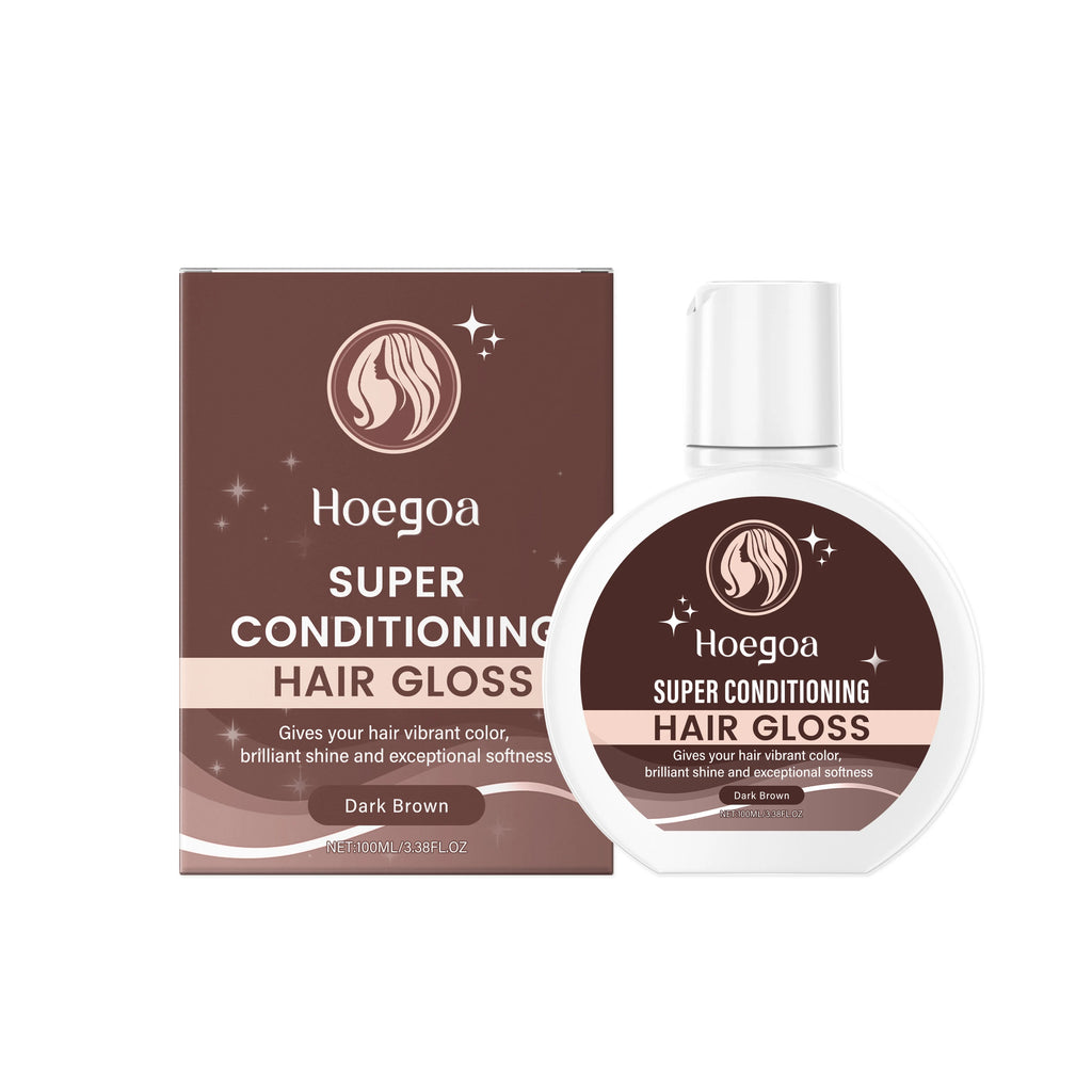 Hoegoa Anti-Frizz Hair Brightening Conditioner Enhances Hair Color Increases Hair Elasticity Shine Deep Nourishing Conditioner Oasis Select Dark Brown