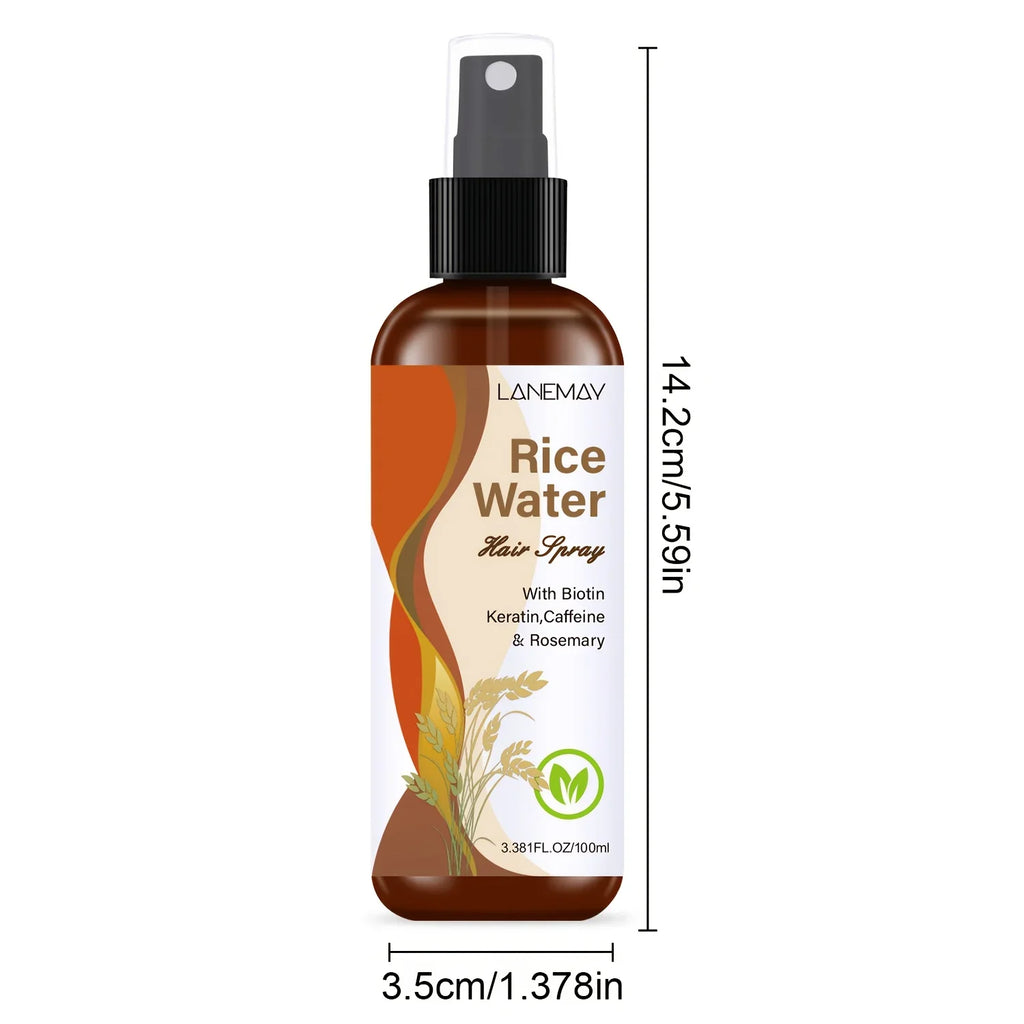 Rice Water Hair Spray – Biotin, Keratin, Caffeine & Rosemary Hair Spray Mist Oasis Select
