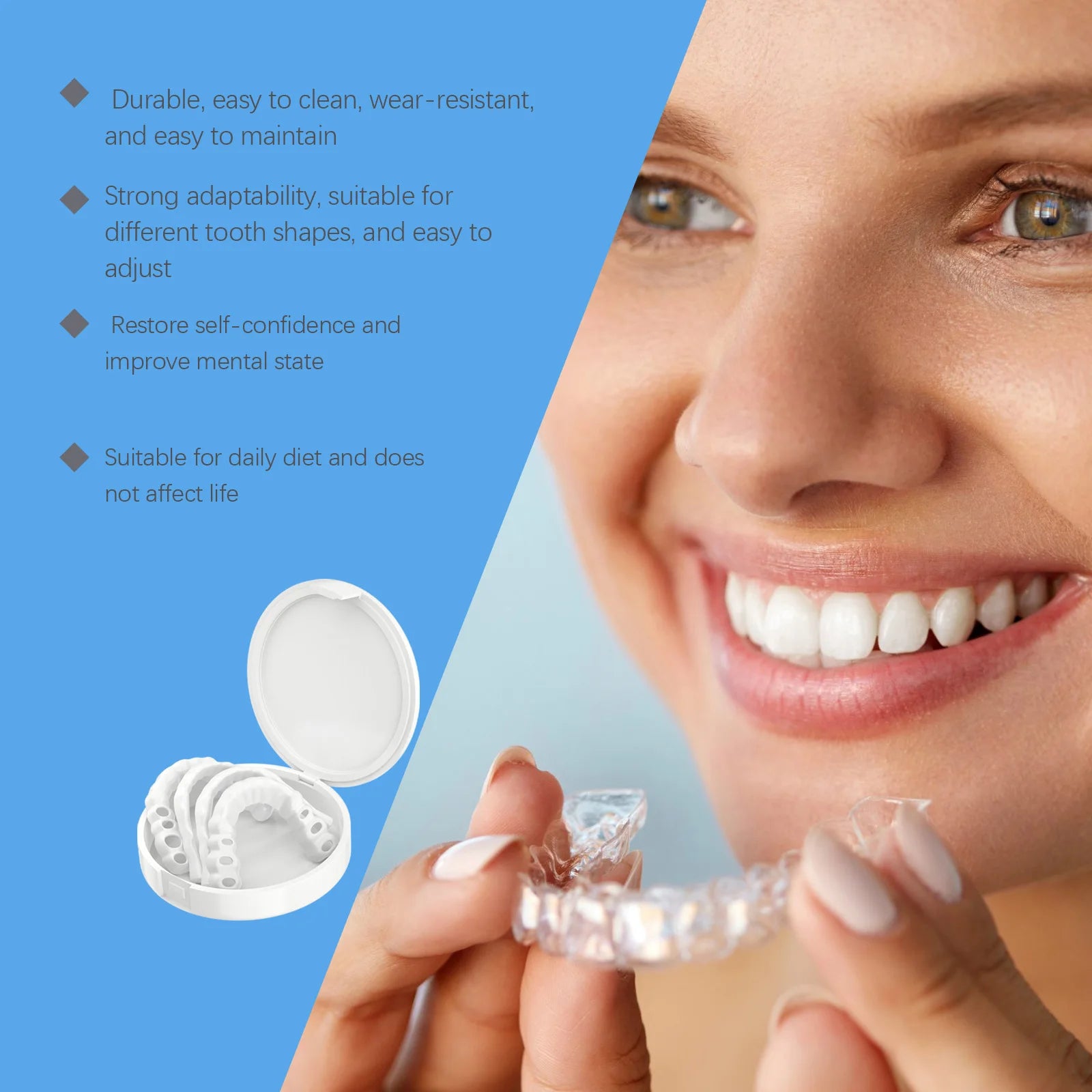 Adjustable Snap-On Dental Veneers – Temporary Teeth Cover Snap-On Dental Veneers Oasis Select