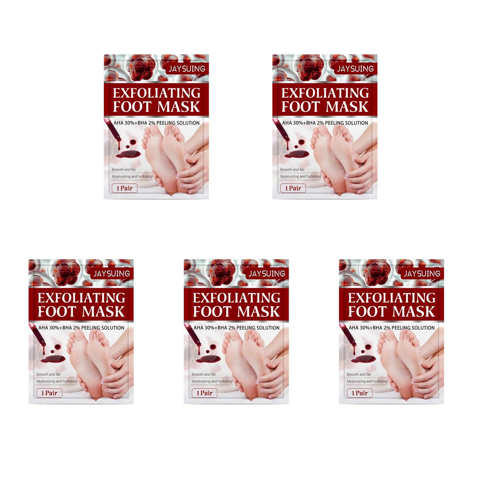 AHA Exfoliating Foot Mask – Dead Skin & Cracked Heel Peel Exfoliating Foot Mask Oasis Select 5 Pairs