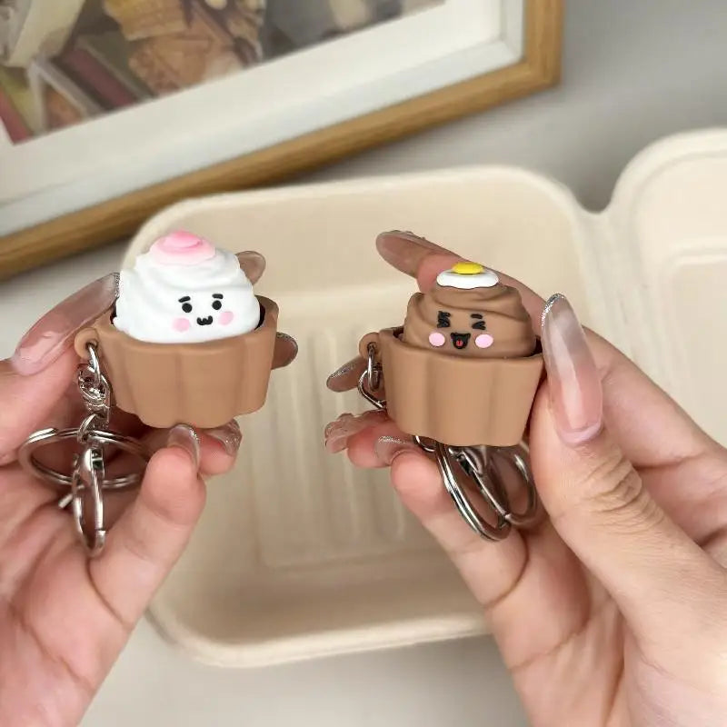 1/2 Pcs Mini Cake Button Fidget Toy, Food Shaped Press Keychain, Cute Backpack Pendant, Creative Gift Oasis Select