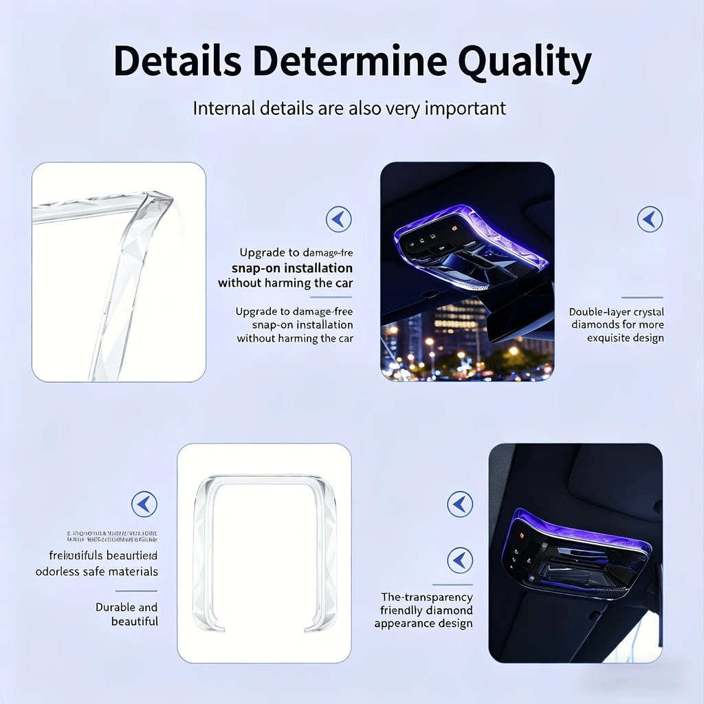 Mercedes C/E Class Crystal Reading Light Frame Trim | W206 W214