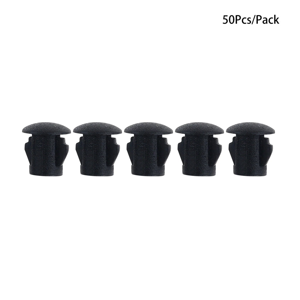 50Pcs Plastic Blanking End Caps Hole Plugs 5mm–32mm Black/White