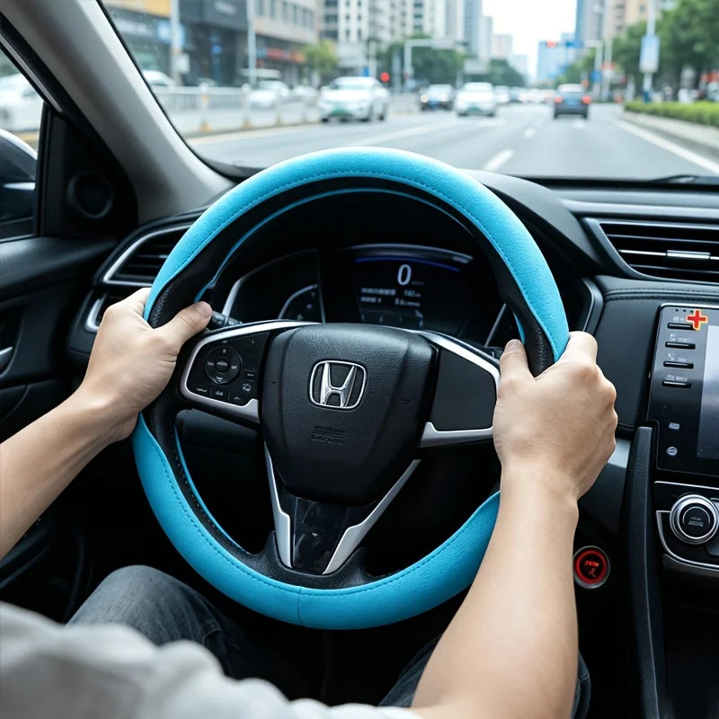 General Motors steering wheel cover -Silicone/ artificial leather wrapped cover, suitable for round and D-shaped steering wheels Oasis Select