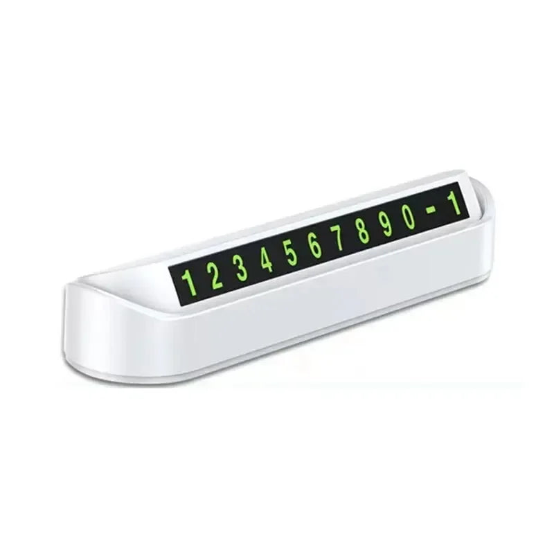 1/2/3/4pcs Portable Car Phone Number Card Temporary Parking Card Plate Telephone Number Car Park Stop Automobile Accessories Oasis Select White 1pcs
