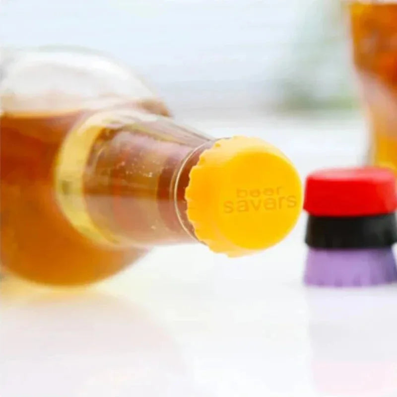 6/12/18/24/36pcs Candy Colors Reusable Silicone Beer Bottle Caps 6pcs Fresh - Keeping Soda Beer Sealing Bar Utensils Oasis Select