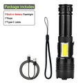 Rechargeable LED Tactical Flashlight & Power Bank with Zoom