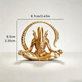 Meditating Alien Figurine 3D Printed Sci-Fi Horror Statue Creative Desktop Ornament Collectible Decor Toy for Home Room Gift Oasis Select gold