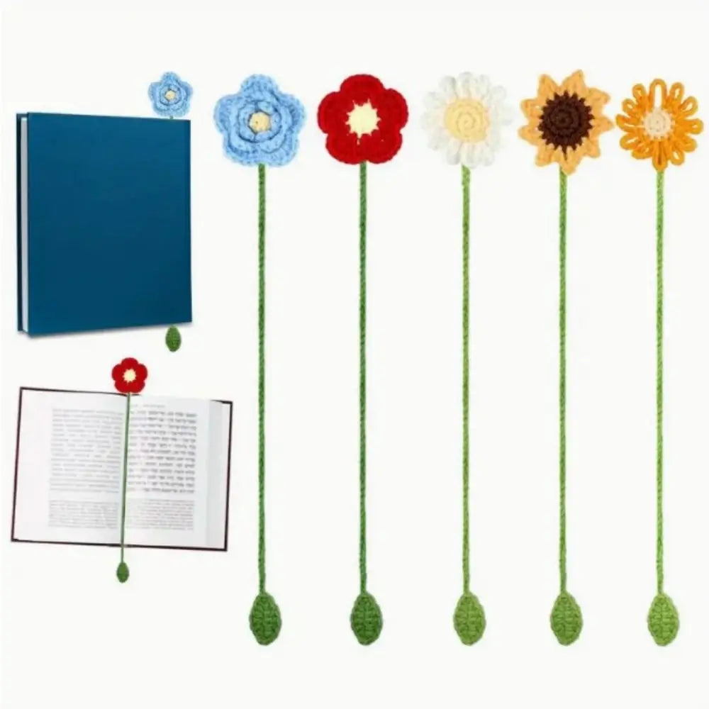 1pc Sunflower Bookmark - Flower Bookmarks For Women Unique Bookmark Handmade Knitted Ideal Gift For Book Lovers Oasis Select