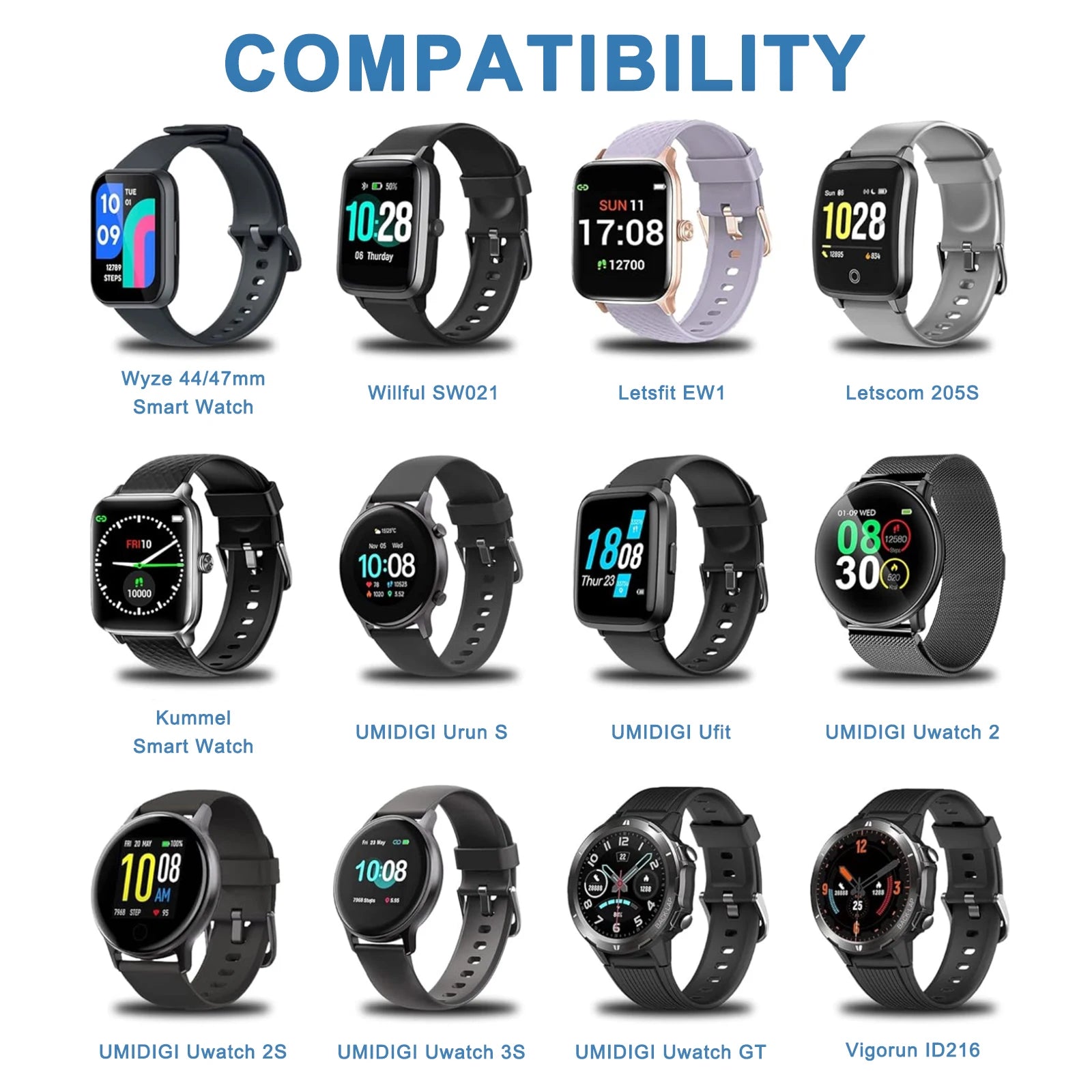 Smart Watch Charger Cable – Willful, Wyze, Letsfit, Umidigi Smartwatch Charger Cable Oasis Select