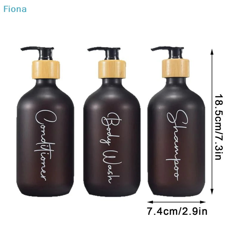 ✔Plastic Soap Dispenser Set Countertop Lotion Bottle Bathroom Refillable Empty Bottle For Shampoo Body Wash Hair Conditioner Oasis Select