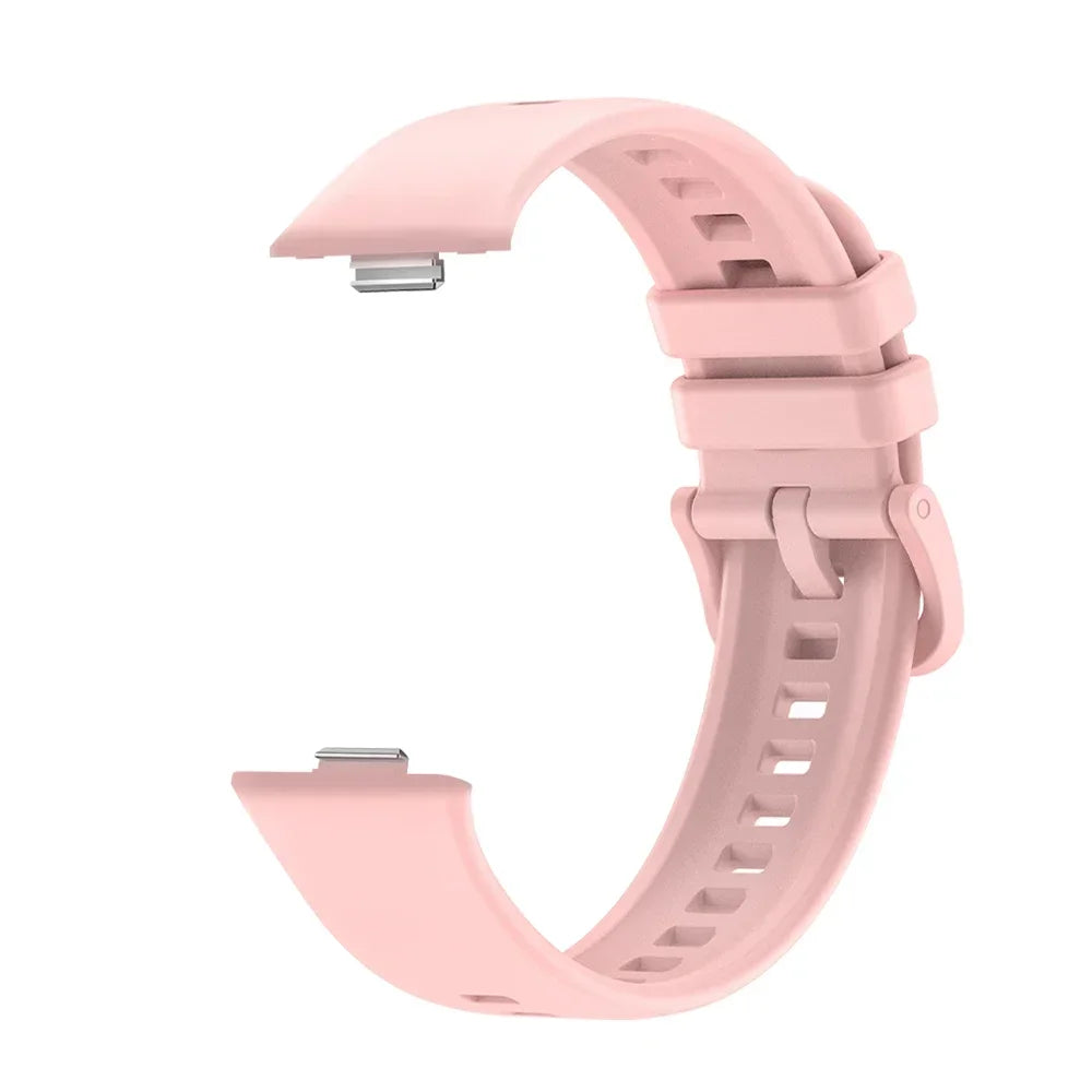 Silicone Strap for Huawei Watch Fit 4 / Fit 3 Colorful Buckle Smartwatch Band Oasis Select Pink