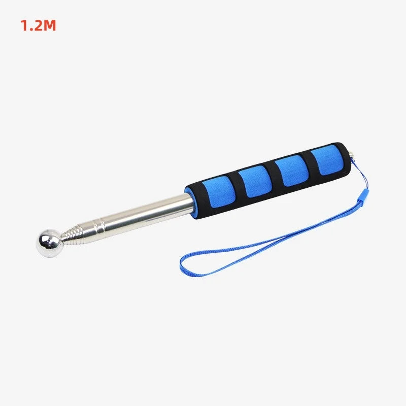 1M~1.3M Hollow Drum Hammer House Inspection Tool Hollow Drum Hammer Stainless Steel Telescopic Drum Hammer Detection Tile Oasis Select Blue-1.2M