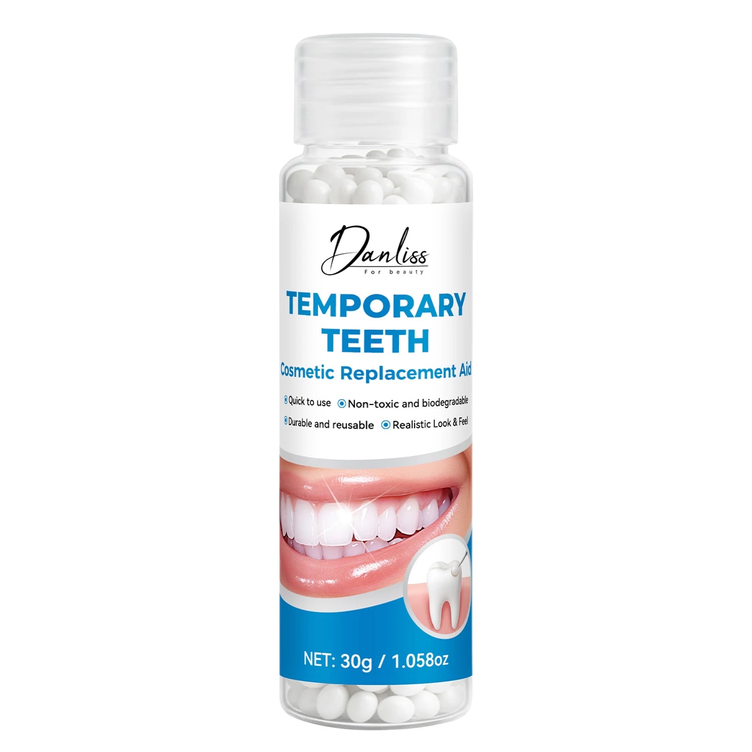 Instant Temporary Fake Teeth – Moldable Cosmetic Dental Kit