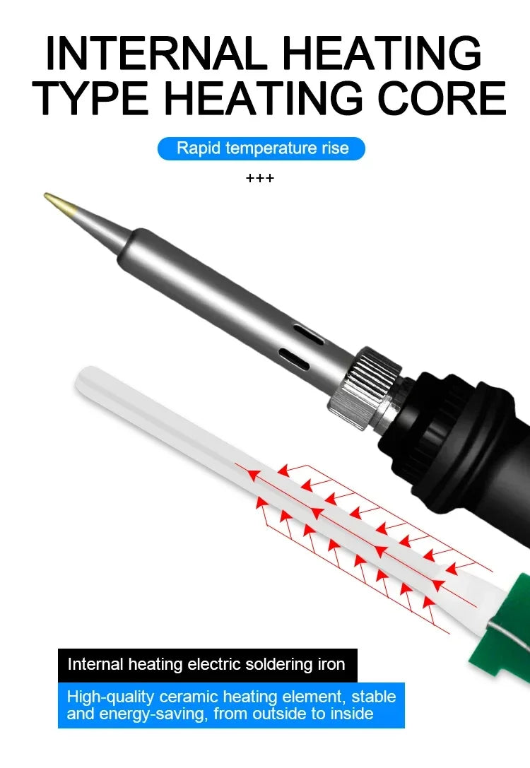 60W Adjustable Temp Electric Soldering Iron – 110V/220V DIY Electric Soldering Iron Oasis Select