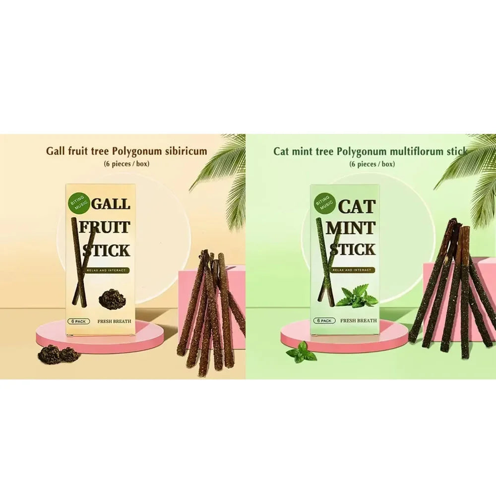 1-4pcs Natural Catnip Pet Cat Molar Toothpaste Stick Cat Snacks Sticks Pet Cleaning Teeth Cat Toys Silver Vine Pet Toy Oasis Select Catnip-Silvervine fr
