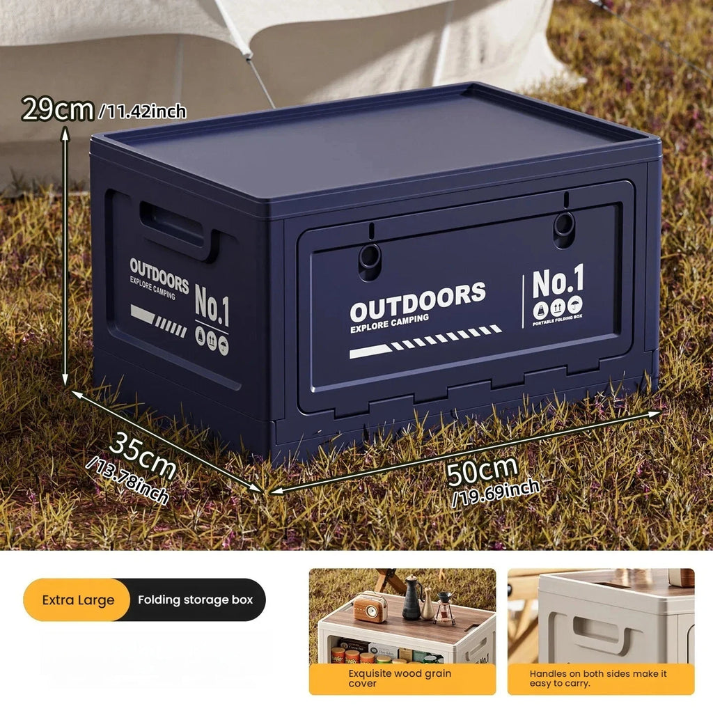 Rechargeable storage box, vehicle storage box, car trunk organizer box, large-capacity outdoor folding storage box Oasis Select Large blue