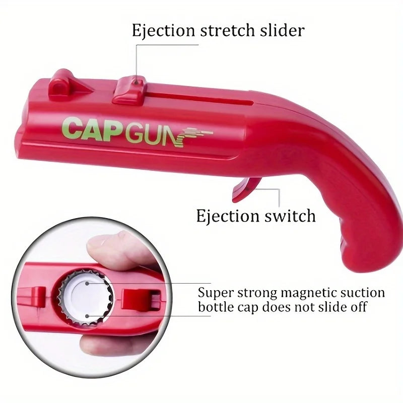 1pc Funny Cap Gun Bottle Opener, Perfect for Home Bars, Parties & Wedding Gifts, Cap Gun For Men, Beer Bottle Opener Oasis Select