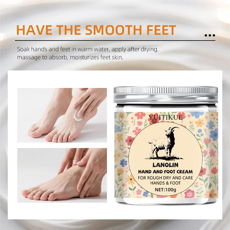 Lanolin Hand & Foot Cream 100g – Dry, Rough & Cracked Skin