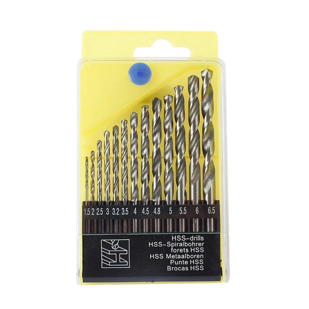 13Pcs High-Speed Steel Drill Bit Hard Metal HSS Twist Bit Stainless Steel Drilling Twist Drill Set with Storage Case Oasis Select type 2