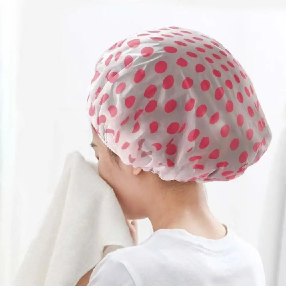 Shower Cap For Women, Elastic And Reusable Hair Bath Caps, Waterproof Bathing Hat Stocking Stuffers For Women Ladies Spa Salon Oasis Select