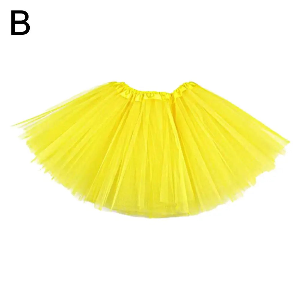 Girls' 3-Layer Tulle Tutu Skirt – Ballet & Party Ages 2–8 Girls Tutu Skirt Oasis Select Yellow