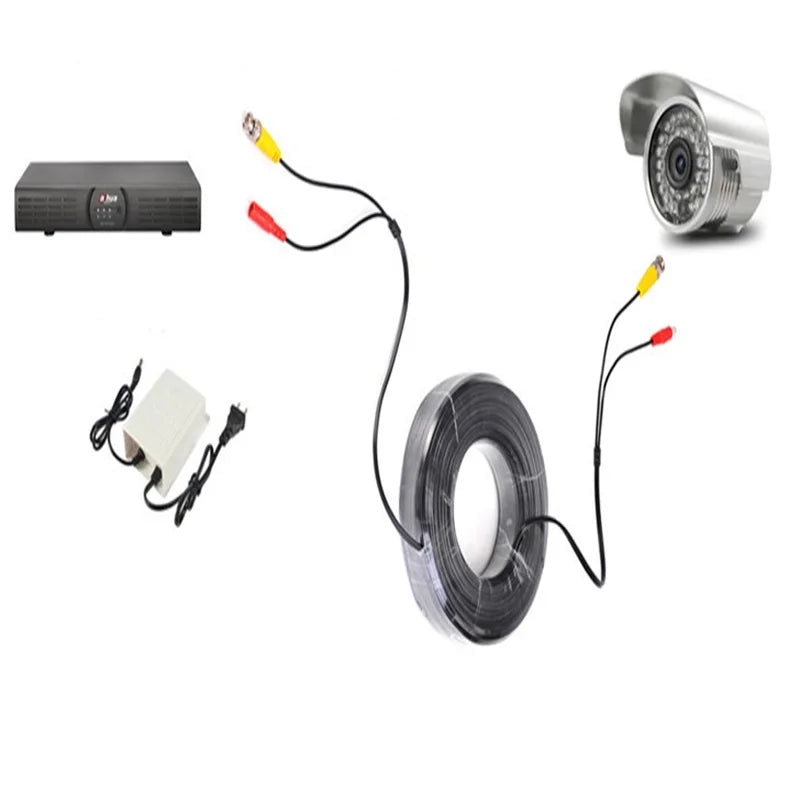 5m 10m 15m BNC+DC 2in1 AHD Camera CCTV Cables HD Video+Power Cable Extension Wire for Analog AHD Surveillance CCTV DVR System Oasis Select