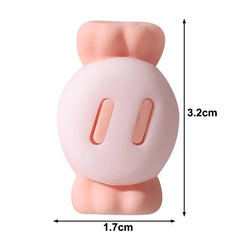 2 in 1 Silicone Cartoon Charging Cable Protector Anti Break Data Line Head Cover for Phone Cord Storage and Protection Oasis Select