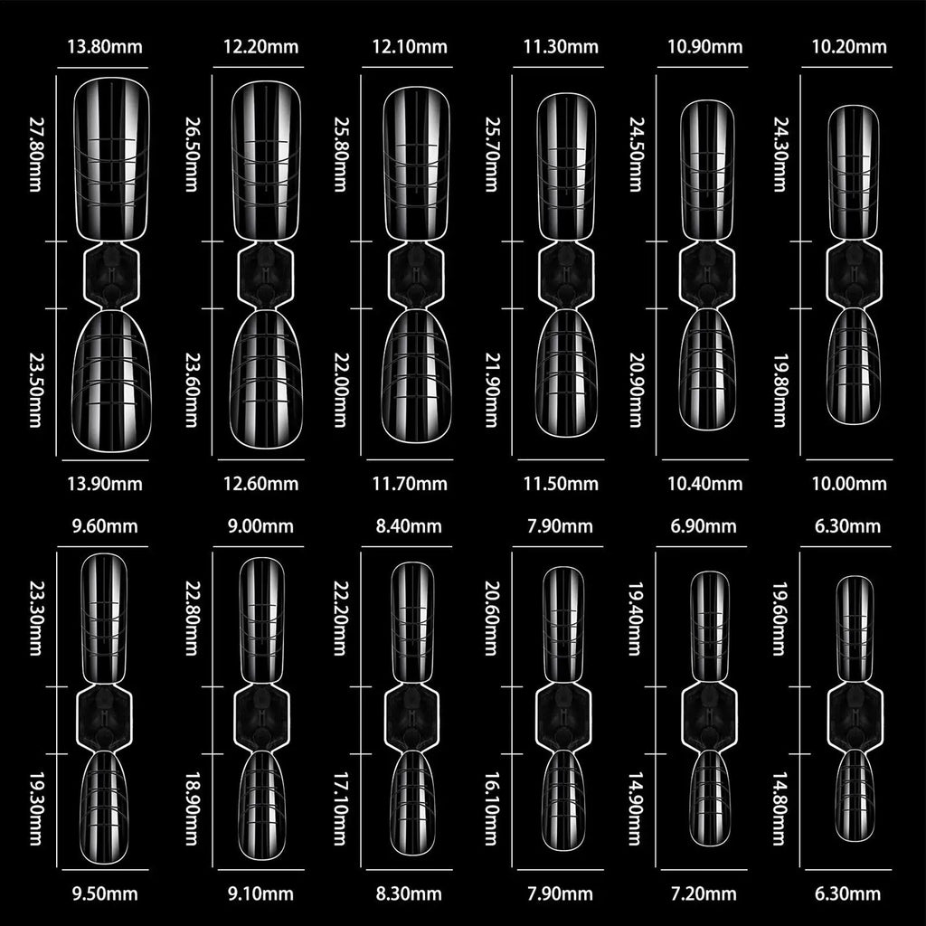 120pcs Reusable Nail Extension Forms | 12 Sizes Builder Molds Nail Extension Forms Oasis Select