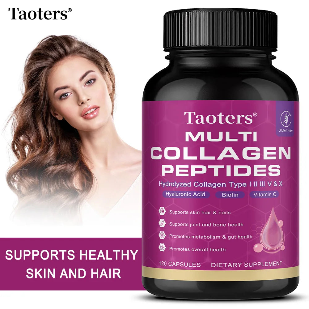 Multi Collagen Capsules Type I II III V X – Skin Hair Nails