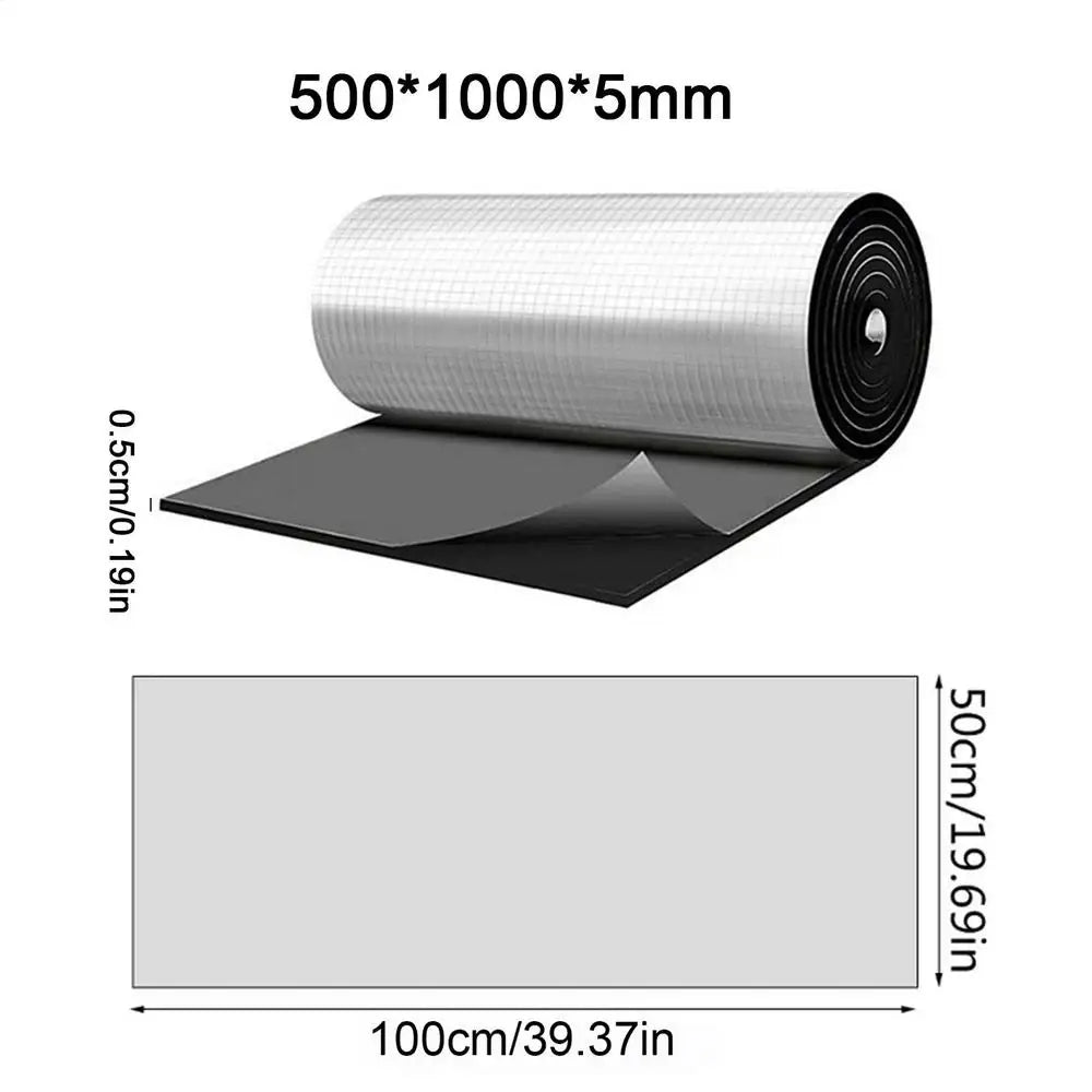 Car Sound Insulation Pad Self-Adhesive Noise Insulation Deadener for Automotive Adhesive Design Vehicle Dampening Tool for Hood Oasis Select 5MM