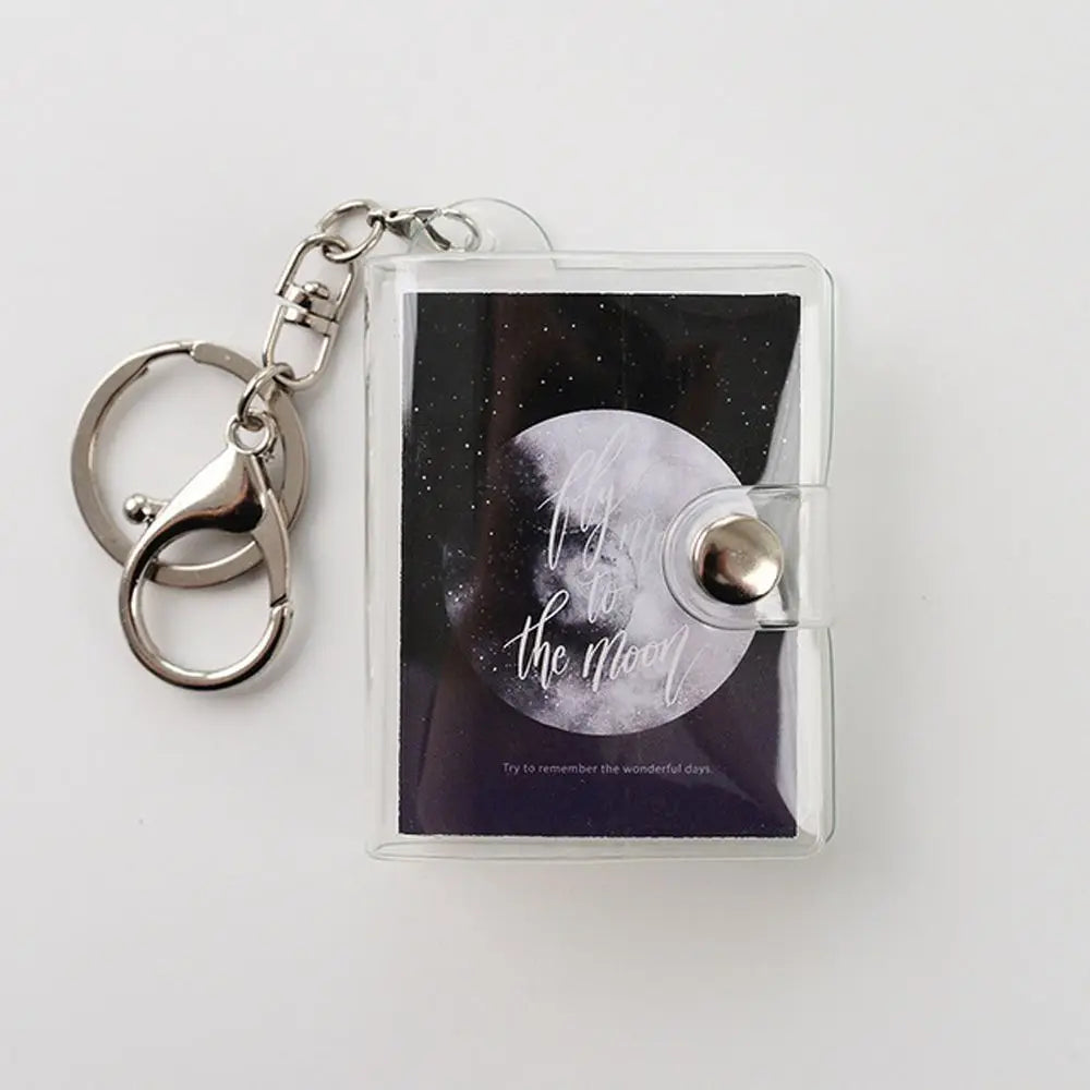 Book Albums Pendant Photo Holder Pictures Storage Card Bag Photo Album Keychain Collection Card Holder Card Book Keyring Oasis Select 01