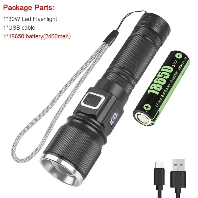 USB Rechargeable LED Flashlights High Lumens Super Bright Tactical Handheld Flash Light Zoomable,Waterproof Emergency Lantern Oasis Select S477