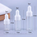 5ml-100ml Dropper Bottles With Scale Reagent Eye Drop Amber Glass Aromatherapy Liquid Pipette Bottle Refillable Bottles Travel Oasis Select White-2ml