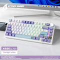 ATTACK SHARK X820Ultra Wireless Mechanical Keyboard Smart Color Screen& Knob,Tri-Mode, Gasket Mount, Hot-Swappable&RGB Oasis Select Starlight White